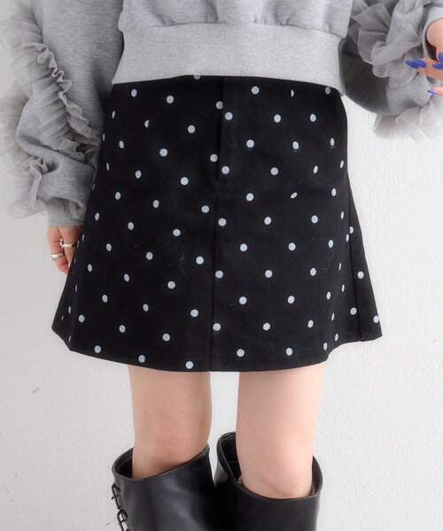 w closet（ダブルクローゼット）の「ドットミニスカパン（スカート・レディース・オフホワイト/ブラック・MEDIUM/SMALL）」の18枚目の写真