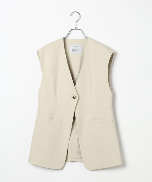 BAYFLOW（ベイフロー）の「【KARENさんコラボ】ベスト（ベスト・レディース・グレイッシュベージュ/ネイビー・SMALL/MEDIUM）」の13枚目の写真