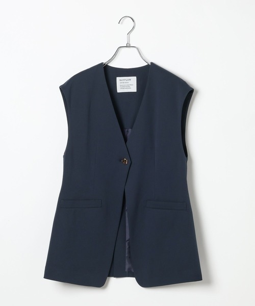 BAYFLOW（ベイフロー）の「【KARENさんコラボ】ベスト（ベスト・レディース・グレイッシュベージュ/ネイビー・SMALL/MEDIUM）」の14枚目の写真