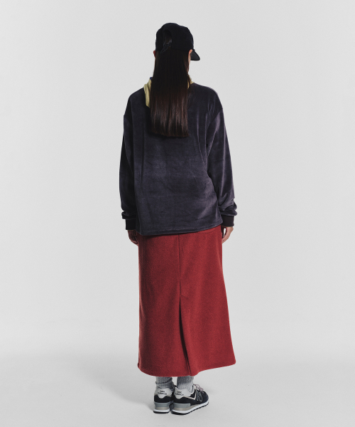 MENASOO（ミナス）の「Terry Fleece Long Skirt_Red（スカート・レディース・レッド・1/2）」の9枚目の写真