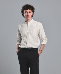 green label relaxing | W/R オックスフォード バンドカラー 長袖 シャツ(シャツ/ブラウス)