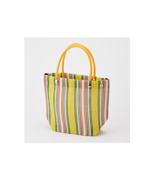 LILA&FLEUR(リラアンドフルール)の「Small Daily Tote Bag(トートバッグ・レディース・グリーン×オレンジ/マルチ/イエロー系/ホワイト×グリーン/ブルー系/ホワイト×ネイビー・SMALL)」の5枚目の写真