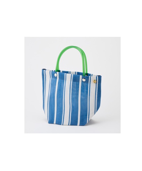 LILA&FLEUR(リラアンドフルール)の「Small Daily Tote Bag(トートバッグ・レディース・グリーン×オレンジ/マルチ/イエロー系/ホワイト×グリーン/ブルー系/ホワイト×ネイビー・SMALL)」の1枚目の写真