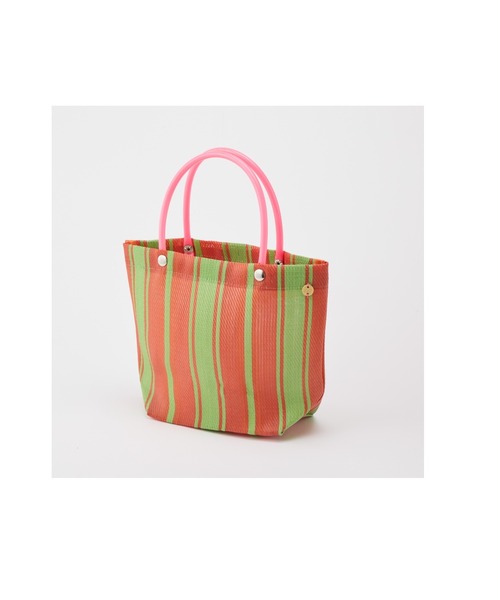 LILA&FLEUR(リラアンドフルール)の「Small Daily Tote Bag(トートバッグ・レディース・グリーン×オレンジ/マルチ/イエロー系/ホワイト×グリーン/ブルー系/ホワイト×ネイビー・SMALL)」の3枚目の写真