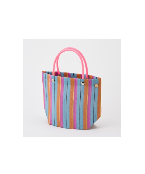 LILA&FLEUR(リラアンドフルール)の「Small Daily Tote Bag(トートバッグ・レディース・グリーン×オレンジ/マルチ/イエロー系/ホワイト×グリーン/ブルー系/ホワイト×ネイビー・SMALL)」の6枚目の写真