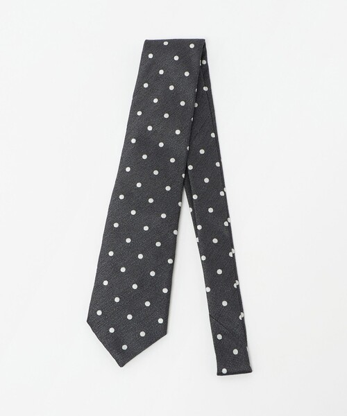 UNITED ARROWS(ユナイテッドアローズ)の「ビアンキ ドット ジャガード ネクタイ(ネクタイ・メンズ・ベージュ/ブラック/ダークグレー・FREE)」の3枚目の写真
