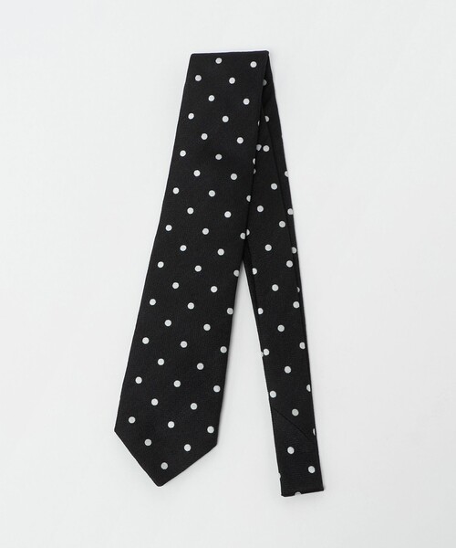 UNITED ARROWS(ユナイテッドアローズ)の「ビアンキ ドット ジャガード ネクタイ(ネクタイ・メンズ・ベージュ/ブラック/ダークグレー・FREE)」の2枚目の写真