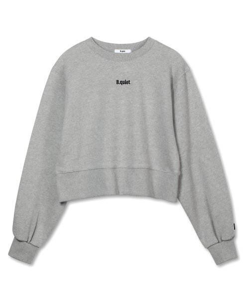 B QUIET(ビークワイエット)の「CROPPED SWEATSHIRT_MELANGE GRAY(スウェット・レディース・その他・ONE SIZE)」の5枚目の写真