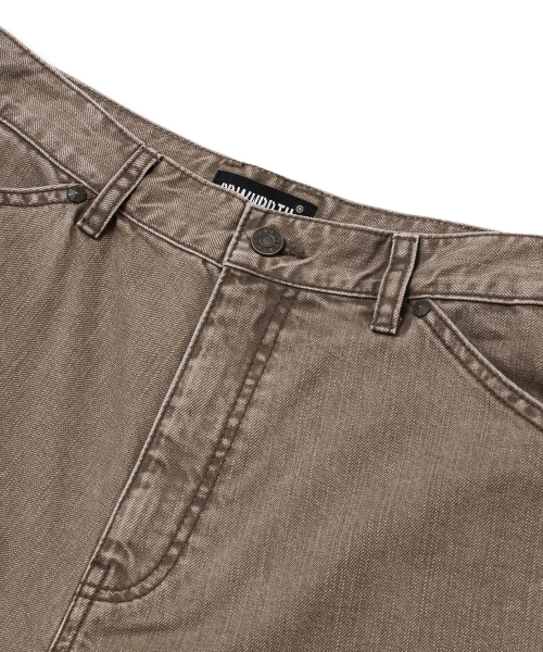 BROWNBREATH（ブラウンブレス）の「CURVED DENIM PANTS - BEIGE（デニムパンツ・レディース・その他・L/XL/S/M）」の3枚目の写真