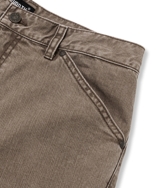 BROWNBREATH（ブラウンブレス）の「CURVED DENIM PANTS - BEIGE（デニムパンツ・レディース・その他・L/XL/S/M）」の4枚目の写真