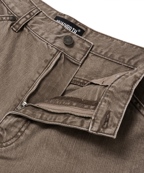 BROWNBREATH（ブラウンブレス）の「CURVED DENIM PANTS - BEIGE（デニムパンツ・レディース・その他・L/XL/S/M）」の5枚目の写真