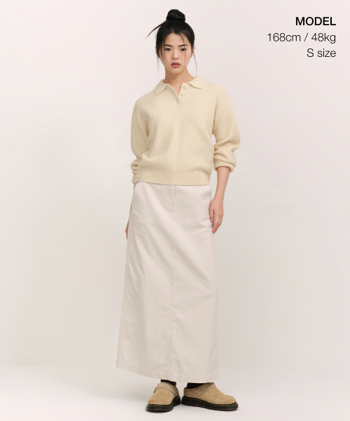 MUSINSA STANDARD WOMAN（ムシンサスタンダードウーマン）の「ウィメンズソフトブークルカラー ニット [クリーム]（ニット/セーター・レディース・その他・SMALL/MEDIUM/LARGE/X-SMALL）」の2枚目の写真