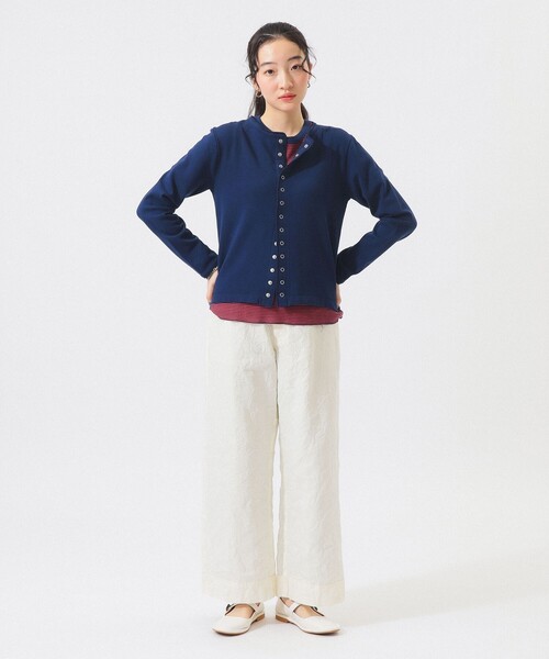 BEAMS BOY（ビームスボーイ）の「リンクル パンツ（スラックス・レディース・ホワイト系その他7/ネイビー・2/1）」の3枚目の写真