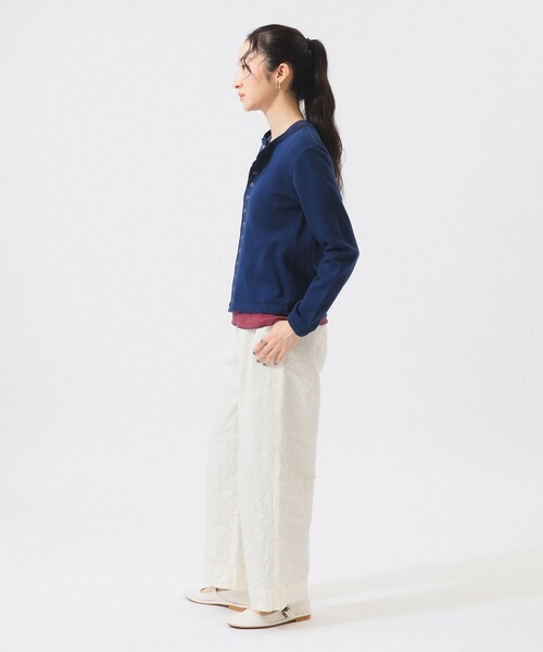 BEAMS BOY（ビームスボーイ）の「リンクル パンツ（スラックス・レディース・ホワイト系その他7/ネイビー・2/1）」の4枚目の写真