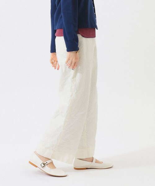 BEAMS BOY(ビームスボーイ)の「リンクル パンツ(スラックス・レディース・ホワイト系その他7/ネイビー・2/1)」の6枚目の写真