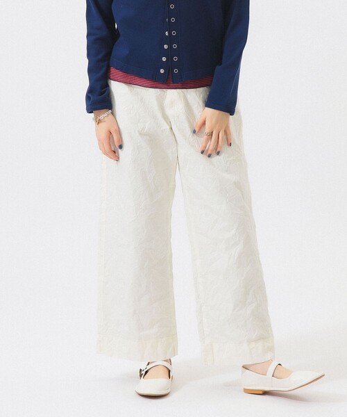 BEAMS BOY(ビームスボーイ)の「リンクル パンツ(スラックス・レディース・ホワイト系その他7/ネイビー・2/1)」の7枚目の写真