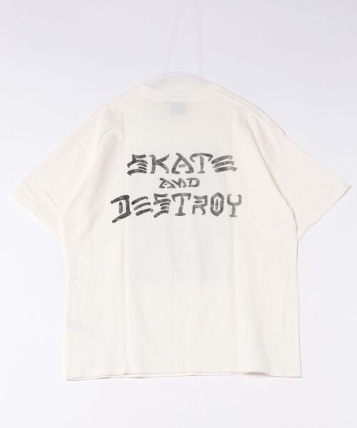 THRASHER（スラッシャー）の「THRASHER/スラッシャー 半袖 Tシャツ フロントプリント バックプリント 古着風 ヴィンテージ加工 262TH1ST083（Tシャツ/カットソー・メンズ・ブラック/アイボリー・L/M/XL）」の13枚目の写真
