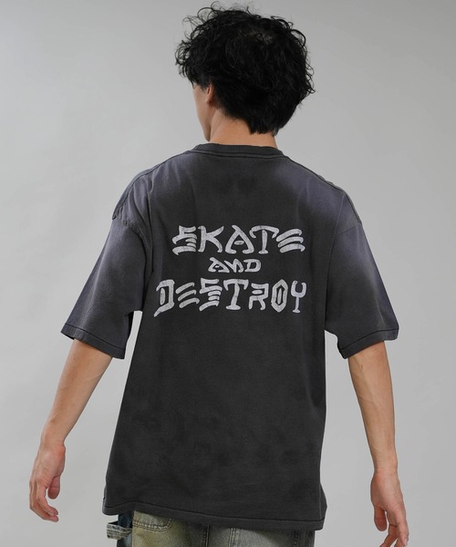 THRASHER（スラッシャー）の「THRASHER/スラッシャー 半袖 Tシャツ フロントプリント バックプリント 古着風 ヴィンテージ加工 262TH1ST083（Tシャツ/カットソー・メンズ・ブラック/アイボリー・L/M/XL）」の8枚目の写真