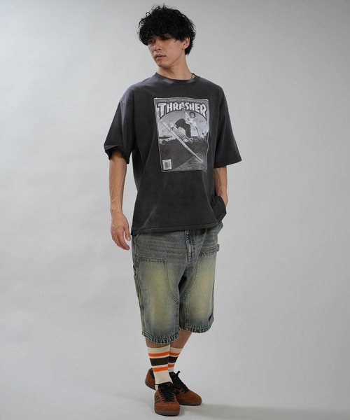 THRASHER（スラッシャー）の「THRASHER/スラッシャー 半袖 Tシャツ フロントプリント バックプリント 古着風 ヴィンテージ加工 262TH1ST083（Tシャツ/カットソー・メンズ・ブラック/アイボリー・L/M/XL）」の9枚目の写真