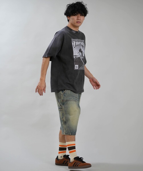 THRASHER（スラッシャー）の「THRASHER/スラッシャー 半袖 Tシャツ フロントプリント バックプリント 古着風 ヴィンテージ加工 262TH1ST083（Tシャツ/カットソー・メンズ・ブラック/アイボリー・L/M/XL）」の12枚目の写真