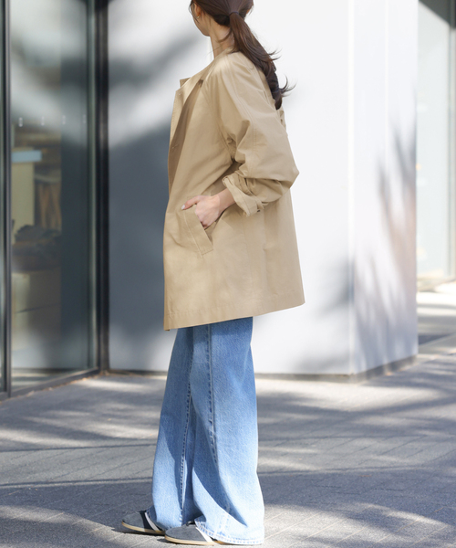 JOURNAL STANDARD relume（ジャーナルスタンダード　レリューム）の「［26SS新作 / 洗濯機洗い可］ノーカラートレンチコート（トレンチコート・レディース・ベージュ/ネイビー・FREE）」の5枚目の写真