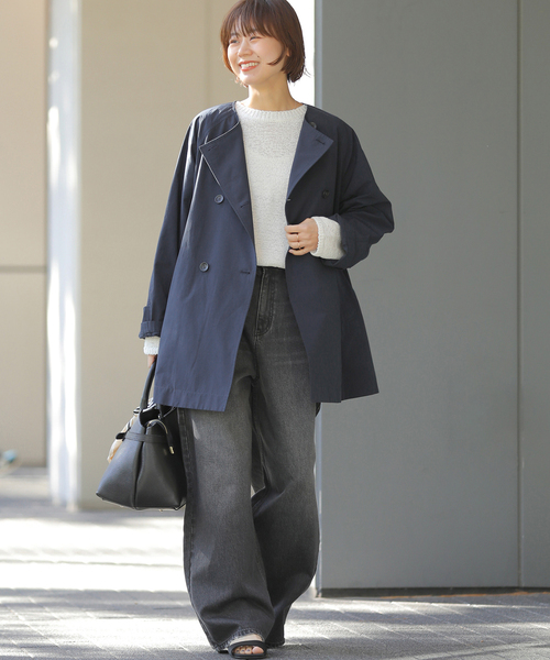 JOURNAL STANDARD relume（ジャーナルスタンダード　レリューム）の「［26SS新作 / 洗濯機洗い可］ノーカラートレンチコート（トレンチコート・レディース・ベージュ/ネイビー・FREE）」の15枚目の写真