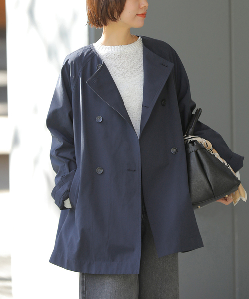 JOURNAL STANDARD relume（ジャーナルスタンダード　レリューム）の「［26SS新作 / 洗濯機洗い可］ノーカラートレンチコート（トレンチコート・レディース・ベージュ/ネイビー・FREE）」の19枚目の写真