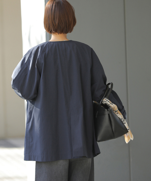 JOURNAL STANDARD relume（ジャーナルスタンダード　レリューム）の「［26SS新作 / 洗濯機洗い可］ノーカラートレンチコート（トレンチコート・レディース・ベージュ/ネイビー・FREE）」の21枚目の写真