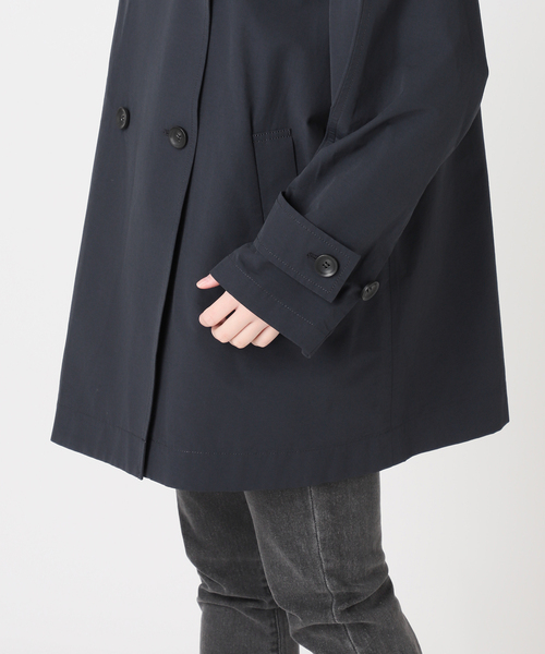 26SS新作 / 洗濯機洗い可］ノーカラートレンチコート（トレンチコート