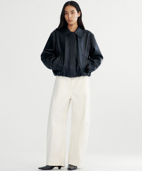 Bie(ビエ)の「ハイウエストワイドパンツ(その他パンツ・レディース・ホワイト/ライトブラウン・M/L/S)」の8枚目の写真