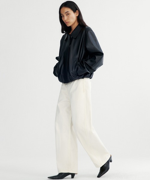 Bie(ビエ)の「ハイウエストワイドパンツ(その他パンツ・レディース・ホワイト/ライトブラウン・M/L/S)」の12枚目の写真