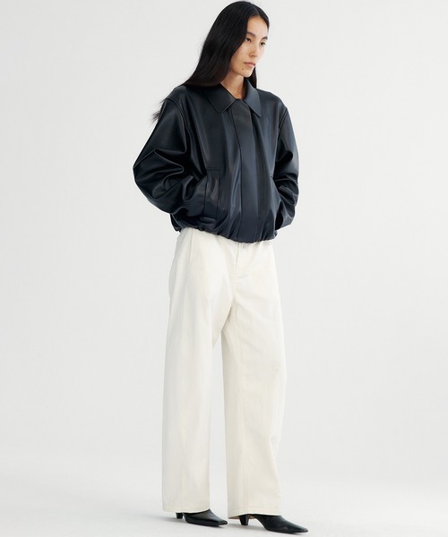 Bie(ビエ)の「ハイウエストワイドパンツ(その他パンツ・レディース・ホワイト/ライトブラウン・M/L/S)」の13枚目の写真