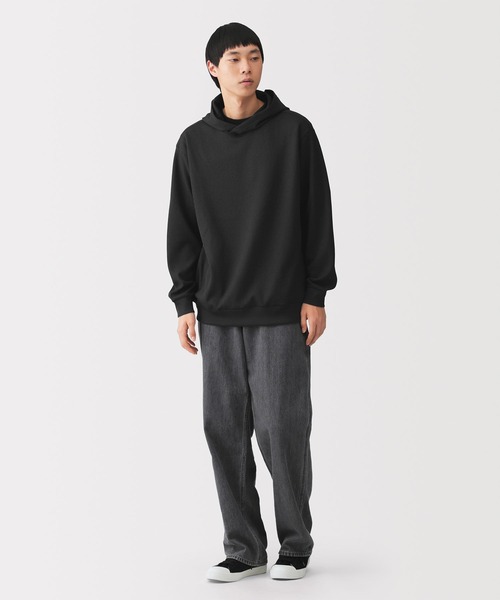 無印良品(ムジルシリョウヒン)の「紳士 UVカット乾きやすいワッフルプルパーカ(パーカー・メンズ・チャコールグレー/ブルー系/ブラック/ライトグレー・S/XL/L/M)」の5枚目の写真