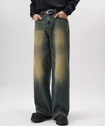 SHEPP（シープ）の「【UNISEX】ヴィンテージライクウォッシュドワイドデニム（デニムパンツ）」
