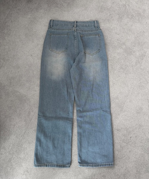 SHEPP（シープ）の「【UNISEX】ヴィンテージライクウォッシュドワイドデニム（デニムパンツ・メンズ・ブルー系その他/ブラック/サックスブルー/ブルー・M/L）」の15枚目の写真