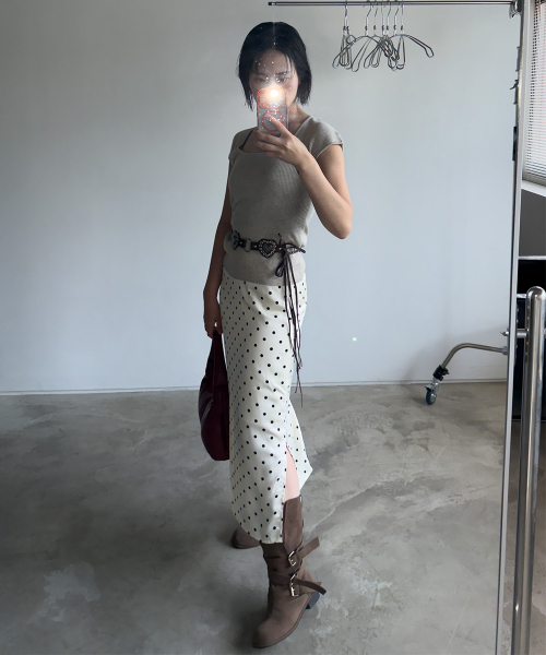 320SHOWROOM(320ショールーム)の「Polka Dot Banding Skirt Ivory(スカート・レディース・アイボリー・MEDIUM/SMALL)」の11枚目の写真