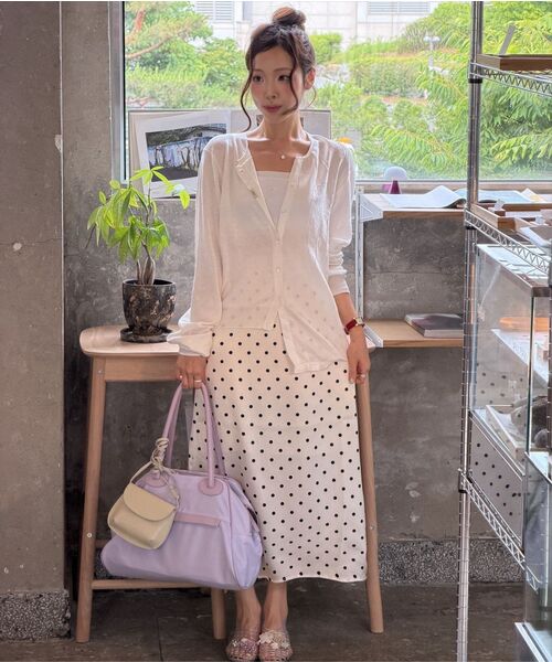 320SHOWROOM(320ショールーム)の「Polka Dot Banding Skirt Ivory(スカート・レディース・アイボリー・MEDIUM/SMALL)」の5枚目の写真