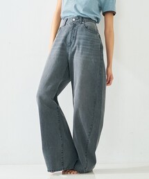 abahouse mavie | 【美脚カーブ】ウォッシュドバレルジーンズ/大人カジュアル/カーブパンツ/春服(デニムパンツ)