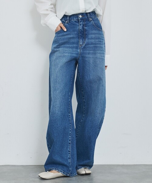 abahouse mavie（アバハウスマヴィ）の「【美脚カーブ】ウォッシュドバレルジーンズ/大人カジュアル/カーブパンツ/春服（デニムパンツ・レディース・グレー/ライトブルー/サックスブルー・36/38/40）」の17枚目の写真