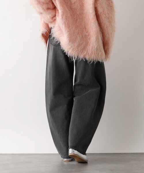 abahouse mavie（アバハウスマヴィ）の「【オリジナル】ウォッシュドバレルジーンズ/大人カジュアル/カーブパンツ/春服（デニムパンツ・レディース・グレー/ライトブルー/サックスブルー・36/38/40）」の16枚目の写真