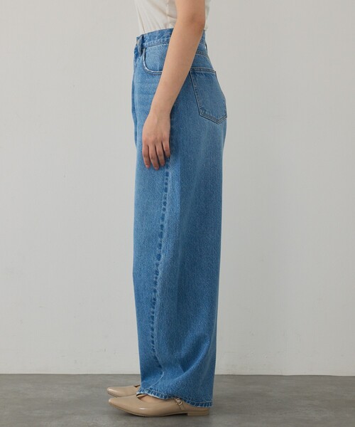 abahouse mavie（アバハウスマヴィ）の「【オリジナル】ウォッシュドバレルジーンズ/大人カジュアル/カーブパンツ/春服（デニムパンツ・レディース・グレー/ライトブルー/サックスブルー・36/38/40）」の7枚目の写真