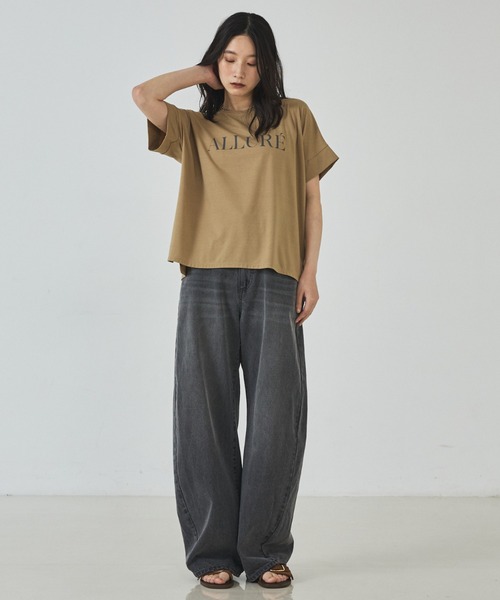 abahouse mavie（アバハウスマヴィ）の「ウォッシュドバレルデニムパンツ（デニムパンツ・レディース・グレー/ライトブルー/サックスブルー/ネイビー・36/38/40）」の6枚目の写真