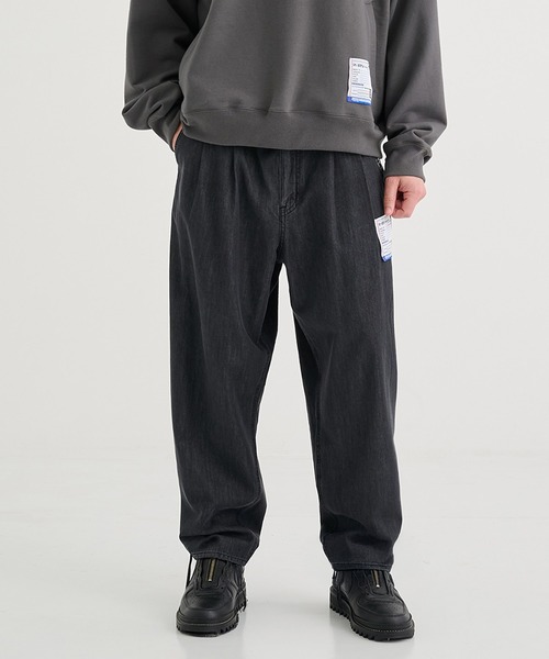 In・stru(men-tal).(インストルメンタル)の「【MIHARAYASUHIRO/ミハラヤスヒロ】COTTON TENCEL DENIM WIDE TAPERED PANTS/in・stru(men-tal).(デニムパンツ・メンズ・インディゴブルー/ブラック・46/44)」の21枚目の写真