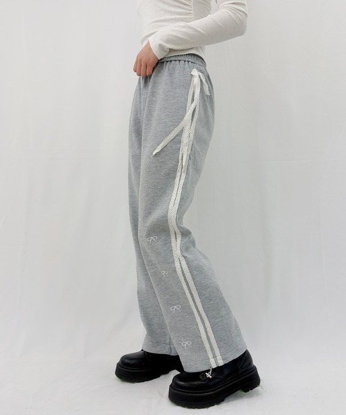 frunco（フランコ）の「【ZOZOTOWN限定】リボン刺繍サイドラインスウェットパンツ（その他パンツ・レディース・ダークグレー/ピンク/グレー・FREE）」の11枚目の写真