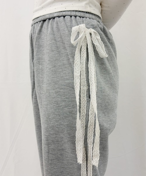 frunco（フランコ）の「【ZOZOTOWN限定】リボン刺繍サイドラインスウェットパンツ（その他パンツ・レディース・ダークグレー/ピンク/グレー・FREE）」の17枚目の写真