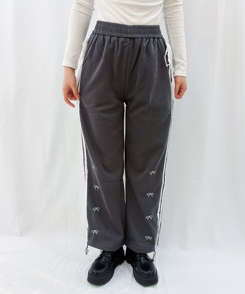 frunco（フランコ）の「【ZOZOTOWN限定】リボン刺繍サイドラインスウェットパンツ（その他パンツ・レディース・ダークグレー/ピンク/グレー・FREE）」の20枚目の写真