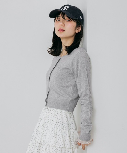Heather(ヘザー)の「モチーフスカラップカーディガン 656619(カーディガン/ボレロ・レディース・グレー/アイボリー/イエロー/オレンジ・FREE)」の3枚目の写真