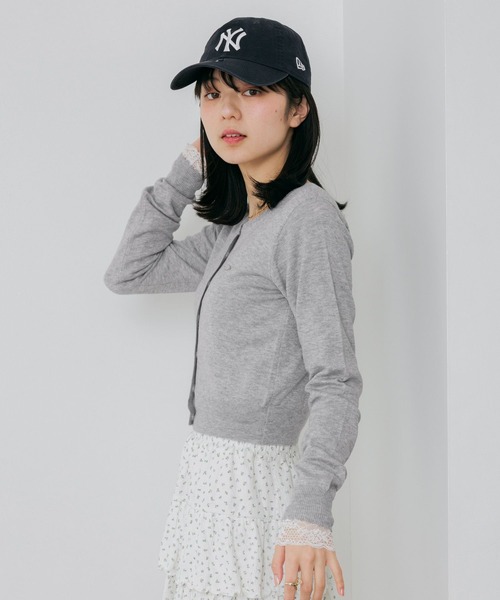 Heather(ヘザー)の「モチーフスカラップカーディガン 656619(カーディガン/ボレロ・レディース・グレー/アイボリー/イエロー/オレンジ・FREE)」の11枚目の写真