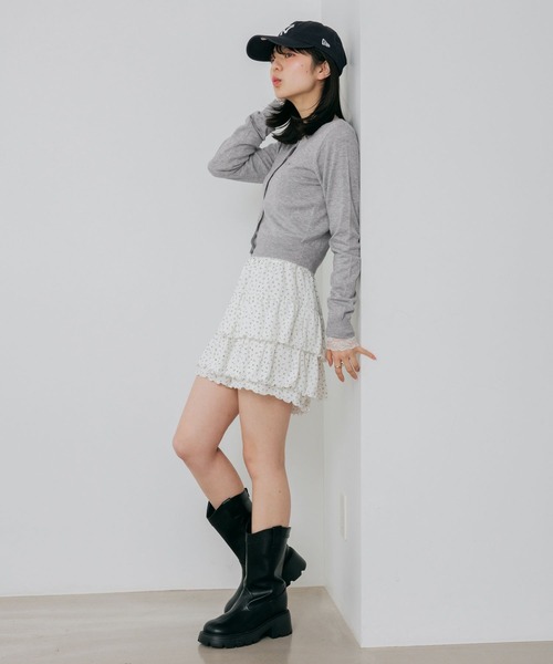 Heather(ヘザー)の「モチーフスカラップカーディガン 656619(カーディガン/ボレロ・レディース・グレー/アイボリー/イエロー/オレンジ・FREE)」の14枚目の写真