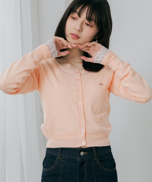 Heather(ヘザー)の「モチーフスカラップカーディガン 656619(カーディガン/ボレロ・レディース・グレー/アイボリー/イエロー/オレンジ・FREE)」の16枚目の写真